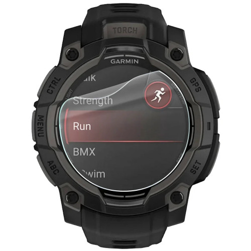 Folia ochronna na ekran zegarka Bizon Watch Film HydroFlex do Garmin Instinct 3 45 mm AMOLED, 3 sztuki