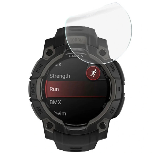 Folia ochronna na ekran zegarka Bizon Watch Film HydroFlex do Garmin Instinct 3 45 mm AMOLED, 3 sztuki