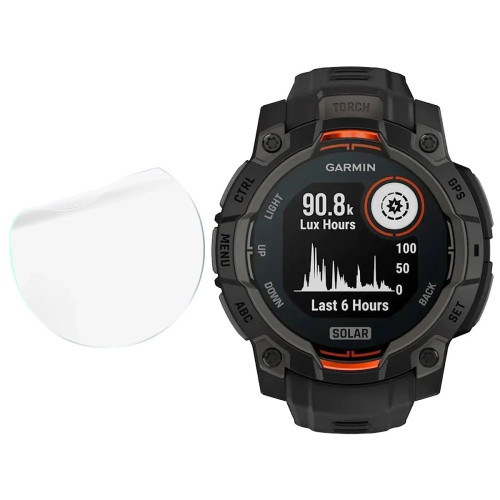 Folia ochronna na ekran zegarka Bizon Watch Film HydroFlex do Garmin Instinct 3 45 mm Solar, 3 sztuki