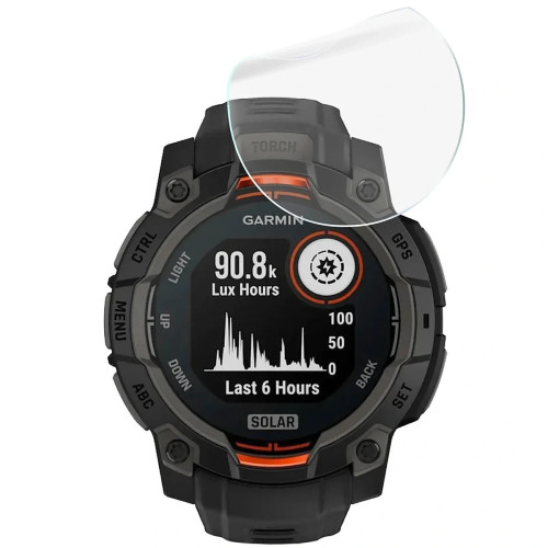 Folia ochronna na ekran zegarka Bizon Watch Film HydroFlex do Garmin Instinct 3 45 mm Solar, 3 sztuki
