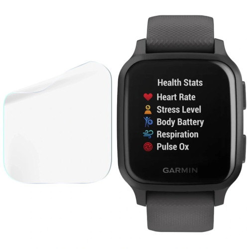 Folia ochronna na ekran zegarka Bizon Watch Film HydroFlex do Garmin Venu Sq, 3 sztuki