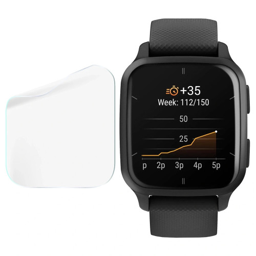 Folia ochronna na ekran zegarka Bizon Watch Film HydroFlex do Garmin Venu Sq 2, 3 sztuki