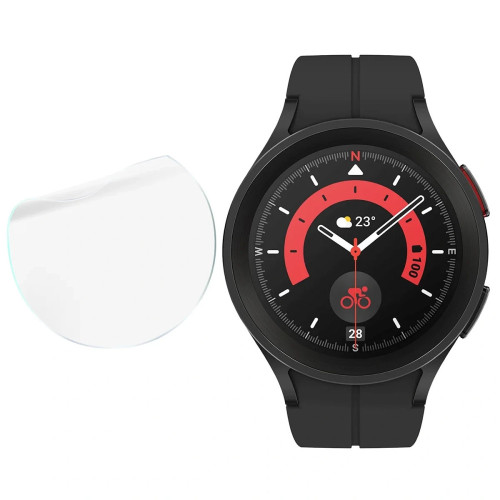 Folia ochronna na ekran zegarka Bizon Watch Film HydroFlex do Galaxy Watch 3 / 5 Pro 45mm, 3 sztuki