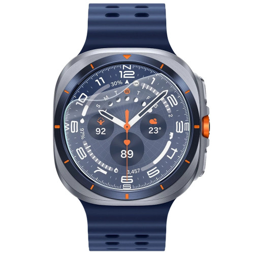 Folia ochronna na ekran zegarka Bizon Watch Film HydroFlex do Galaxy Watch Ultra 1 / Ultra 2 / 6 Classic 47 mm, 3 sztuki