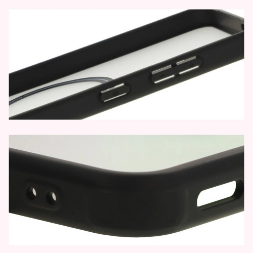 Etui z pierścieniem magnetycznym + szkło hartowane Bizon MatteO Pack do Galaxy S25, przydymione-czarne