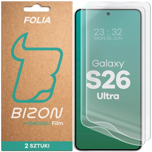 Folia hydrożelowa na ekran Bizon Film Hydrogel Front Duo do Galaxy S26 Ultra, 2 sztuki
