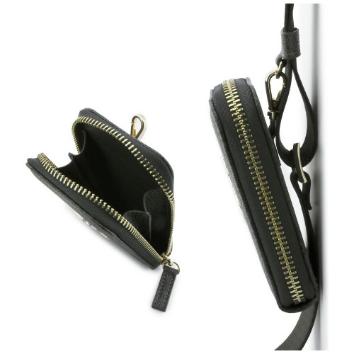 Universale Schlüsselanhänger mit Geldbörse Guess 4G   Metalllogo schwarz