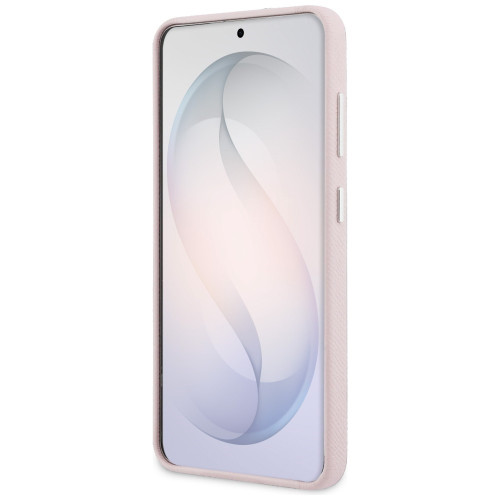 Etui Karl Lagerfeld Grained Signature    Metal Resin Logo do Samsung Galaxy S26 różowy