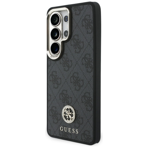 Zestaw Etui + Smycz Guess 4G Big         Rhinestone Triangle Strap MagSafe do Samsung Galaxy S26 Ultra czarny