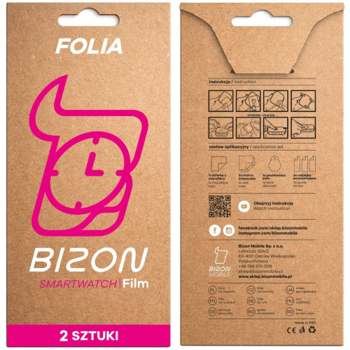 Folia hydrożelowa na ekran Bizon Watch Film Hydrogel Duo do Xiaomi Watch 5, 2 sztuki