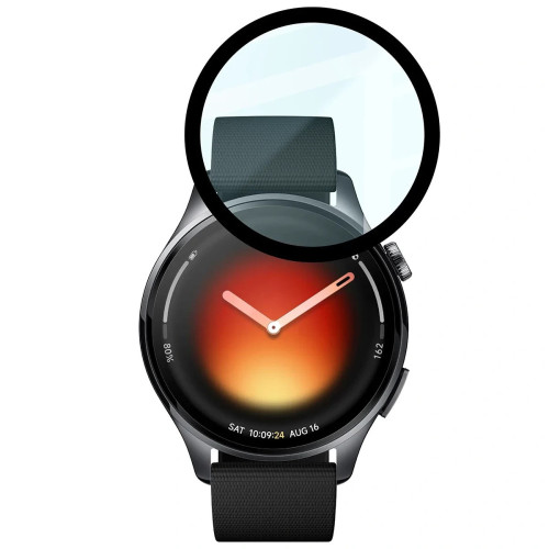 Szkło hybrydowe Bizon Glass Watch Edge Hybrid dla Xiaomi Watch 5, czarne