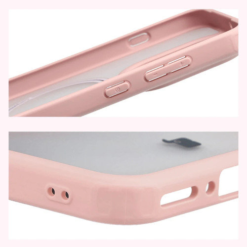 Etui z pierścieniem magnetycznym + szkło hartowane Bizon MatteO Pack do Oppo Find X9, przydymione-jasnoróżowe