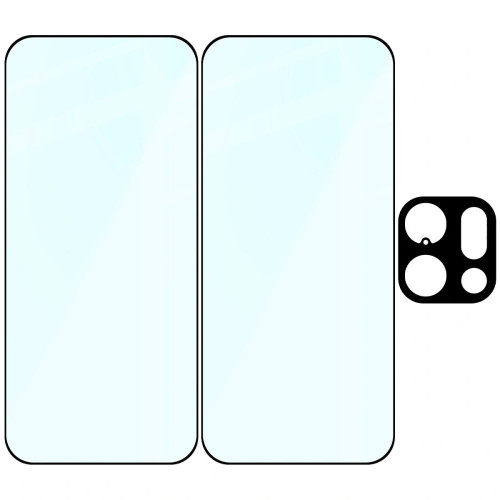 2x Szkło + szybka na aparat Bizon Edge Pack do Oppo Find X9