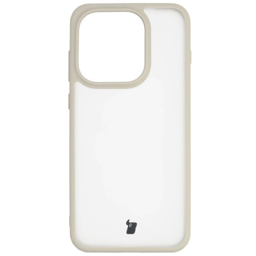 Etui + szkło hartowane Bizon Angelo Pack do Oppo Find X9, przydymione z beżową ramką