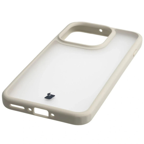 Etui + szkło hartowane Bizon Angelo Pack do Oppo Find X9, przydymione z beżową ramką