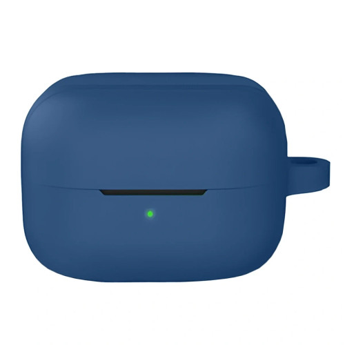 Silikonowe etui z karabińczykiem Bizon Case Headphone Silicone do Galaxy Buds 4 / 4 Pro, granatowe
