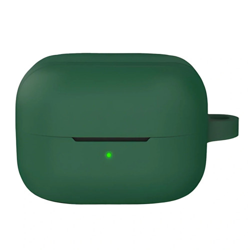 Silikonhülle mit Karabiner Bizon Case Headphone Silicone für Galaxy Buds 4 / 4 Pro, dunkelgrün