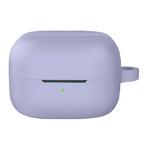 Silikonowe etui z karabińczykiem Bizon Case Headphone Silicone do Galaxy Buds 4 / 4 Pro, szare