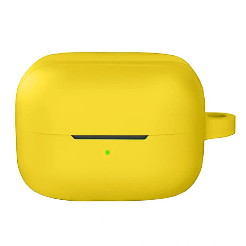 Silikonowe etui z karabińczykiem Bizon Case Headphone Silicone do Galaxy Buds 4 / 4 Pro, żółte