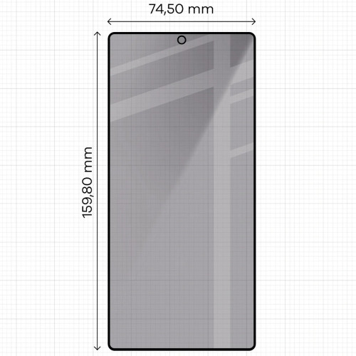 Szkło prywatyzujące z ramką aplikacyjną Bizon Glass Aplikator Shadow do Galaxy S25 Ultra, 2 zestawy
