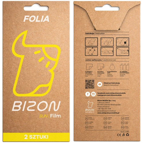 Folia matowa Bizon Film Sun Duo do Motorola Edge 70 [2 PACK]