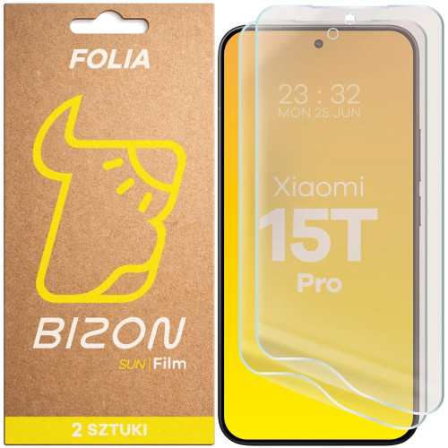 Folia matowa Bizon Film Sun Duo do Xiaomi 15T Pro [2 PACK]