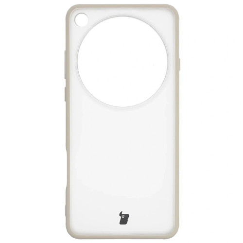 Etui Bizon Case Angelo do Oppo Find X9 Ultra, półprzezroczyste z beżową ramką