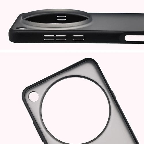 Etui Bizon Case Angelo do Oppo Find X9 Ultra, przydymione z czarną ramką