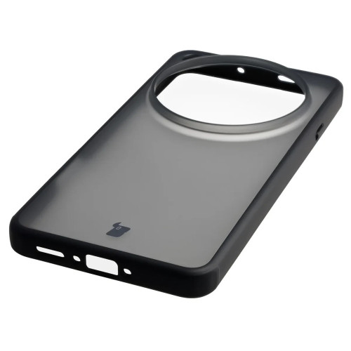 Etui Bizon Case Angelo do Oppo Find X9 Ultra, przydymione z czarną ramką