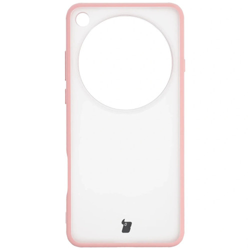 Etui Bizon Case Angelo do Oppo Find X9 Ultra, półprzezroczyste z jasnoróżową ramką