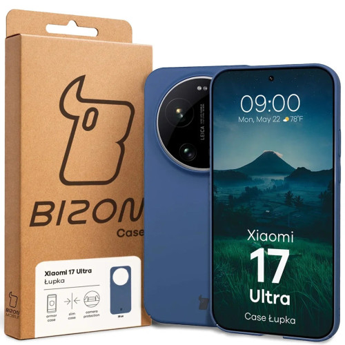 Etui Bizon Case Łupka do Xiaomi 17 Ultra, niebieskie