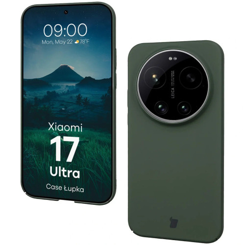 Etui Bizon Case Łupka do Xiaomi 17 Ultra, zielone
