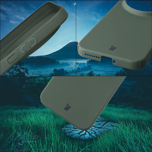 Etui Bizon Case Łupka do Xiaomi 17 Ultra, zielone