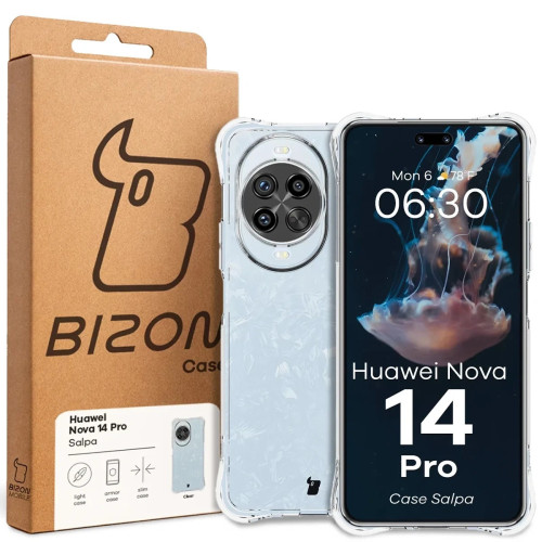 Elastyczne etui Bizon Case Salpa do Huawei nova 14 Pro, przezroczyste