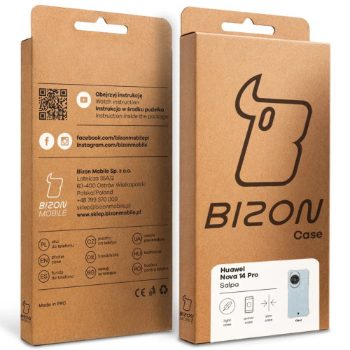 Elastyczne etui Bizon Case Salpa do Huawei nova 14 Pro, przezroczyste