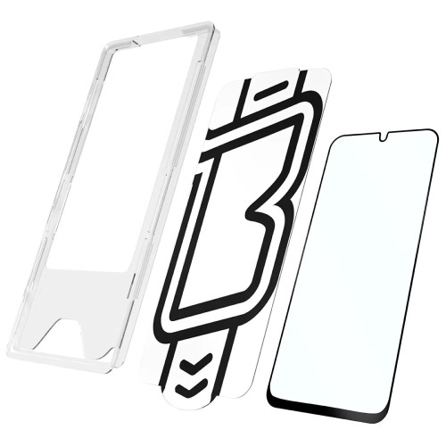 Szkło hartowane z ramką aplikacyjną Bizon Glass Aplikator Edge do Samsung Galaxy A16 / A17 [2 PACK]