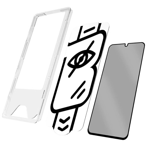 Szkło prywatyzujące z ramką aplikacyjną Bizon Glass Aplikator Shadow do Samsung Galaxy A16 / A17 [2 PACK]