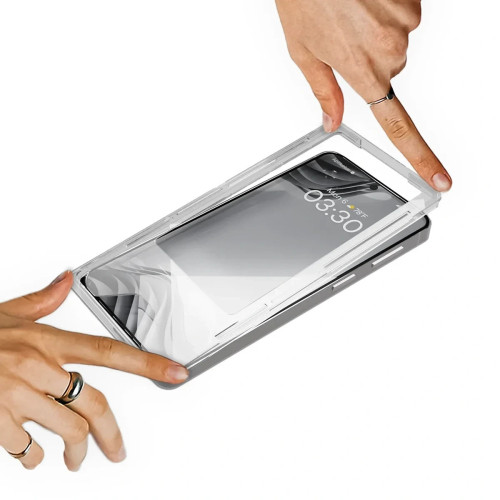 Szkło prywatyzujące z ramką aplikacyjną Bizon Glass Aplikator Shadow do Samsung Galaxy A16 / A17 [2 PACK]