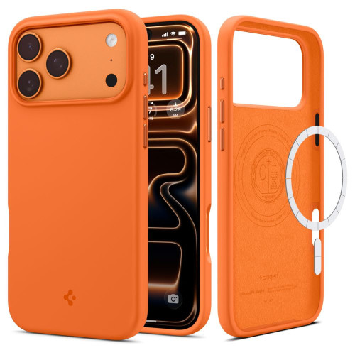 Etui Spigen Silicone Fit Mag MagSafe do Apple iPhone 17 Pro Cosmic Orange