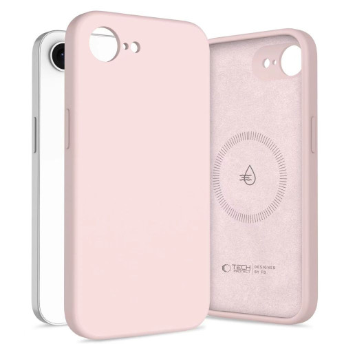 Tech-Protect Silicone MagSafe Case for Apple iPhone 16e / 17e Pink Pearl