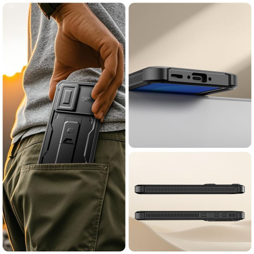 Etui Tech-Protect Kevlar Cam+ do Samsung Galaxy A36 / A37 5G Black [2 PACK]