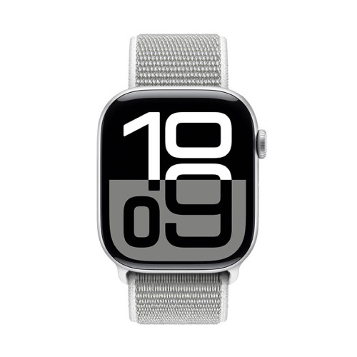 Brățară sportivă Crong Nylon pentru Apple Watch 38/40/41/42 mm (Gri Argintiu)