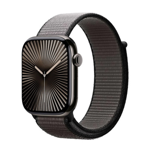 Curea sportivă Crong Nylon pentru Apple Watch 44/45/46/49 mm (Gri închis)