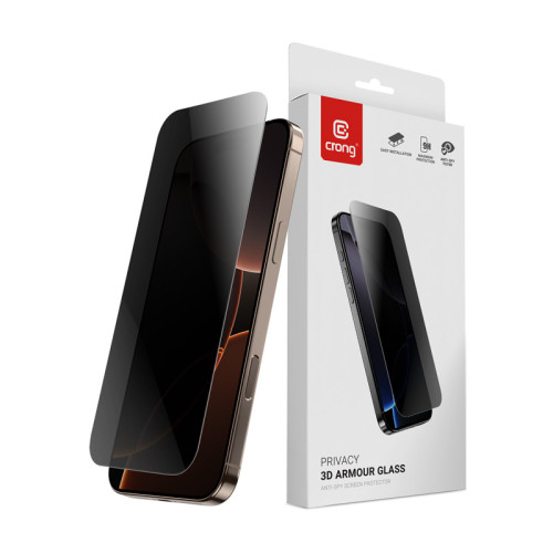 Crong Privacy 3D Armour Glass für Apple iPhone 17 Pro Max / 16 Pro Max