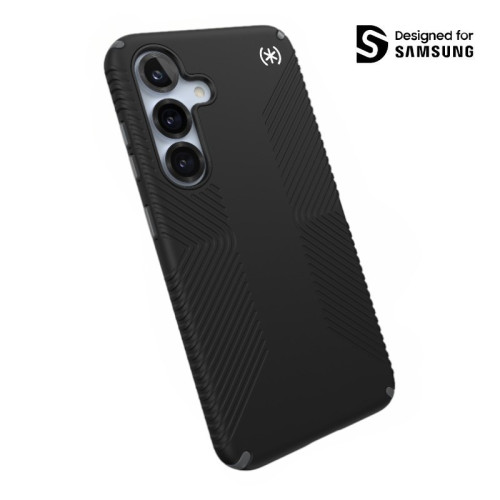 Speck Presidio2 Grip Case for Samsung Galaxy S25 / S24 (Black/Slate Grey/White)