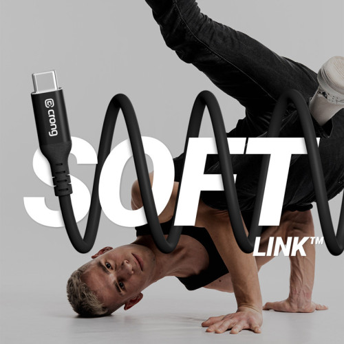 Crong Soft Link 100W PD 5A USB-C / USB-C 200cm (black)