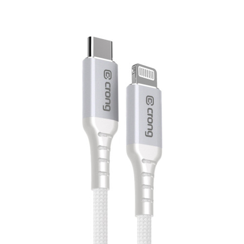 Crong Armor Link USB-C / Lightning Fast Charging Cable 150cm (white)