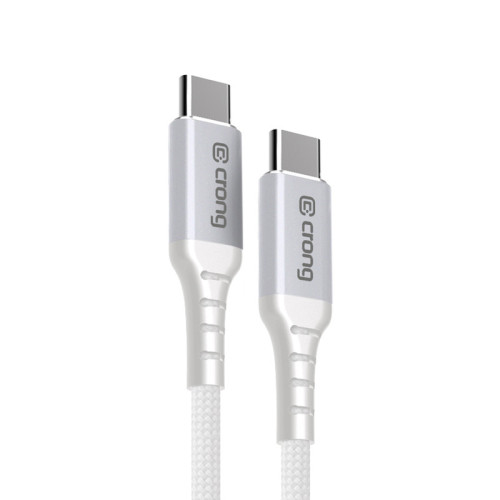 Crong Armor Link Cable 60W PD 3A USB-C / USB-C 150cm (white)