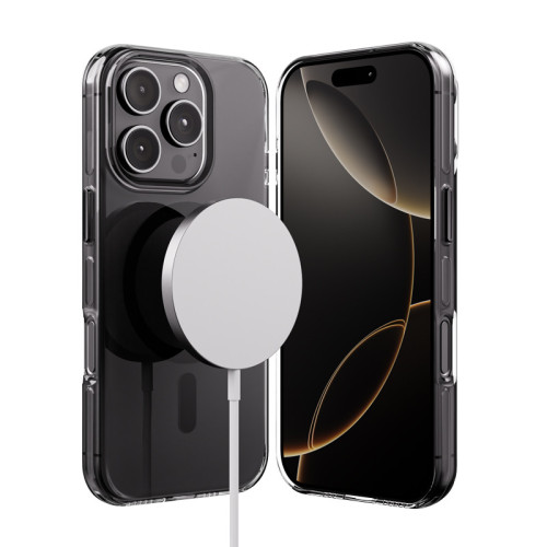 Etui Crong Clear MAG Pro do Apple iPhone 16 Pro Max MagSafe (czarny)