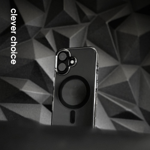 Crong Clear MAG Pro Case for Apple iPhone 15 Pro MagSafe (black)